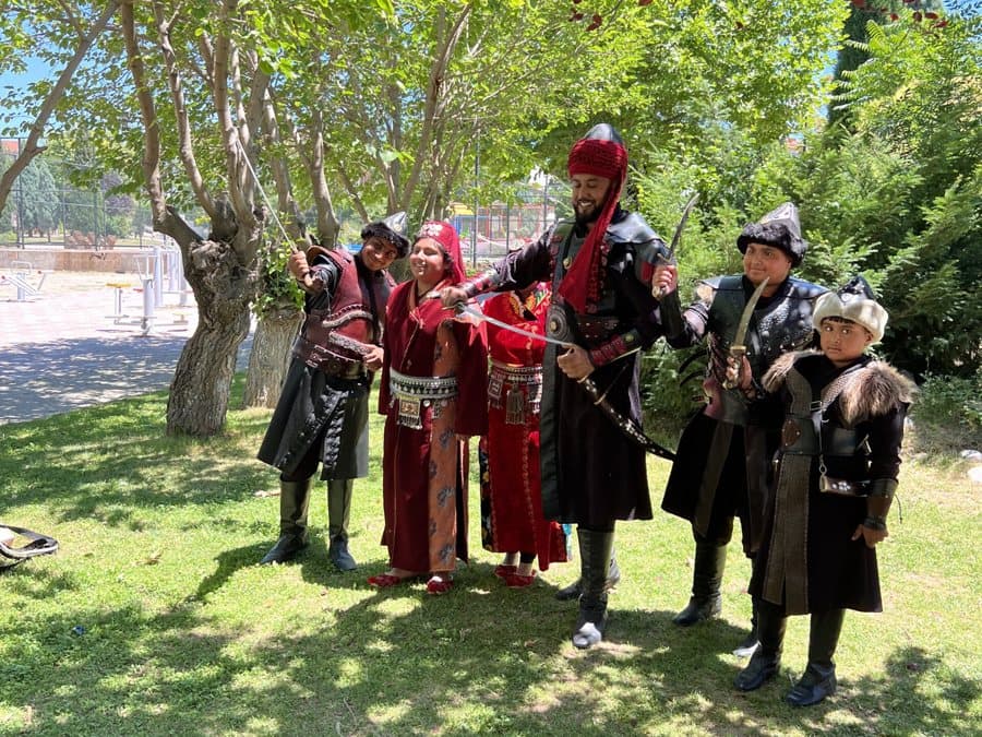 An Ottoman military band performing for the group